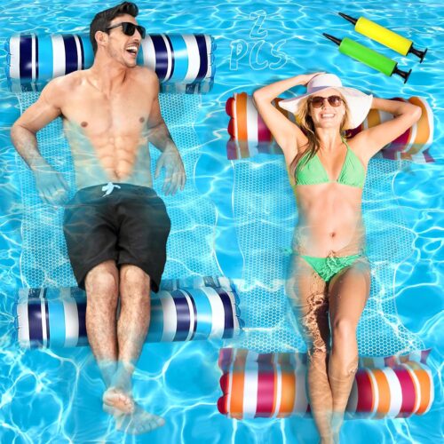 Hamac gonflable MOYKSRR 4-en-1 matelas filet piscine lot 2
