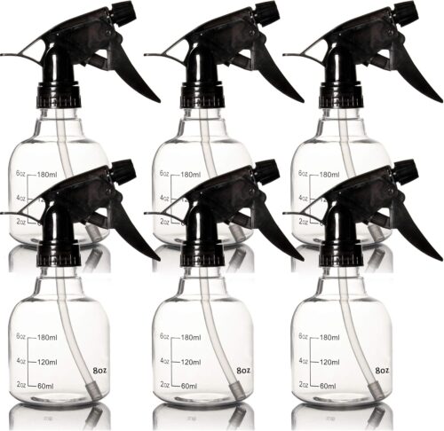 Youngever Lot de 6 Vaporisateur Vide Plastique 250ML, Bouteille Pulverisateur 250ML,Flacons Pulverisateurs, Ronde