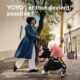 Poussette Stokke YOYO3 avec pack nouveau-ne et pack couleur 6 - Comprend un cadre noir, un pack couleur YOYO 6 (Olive) et un pack