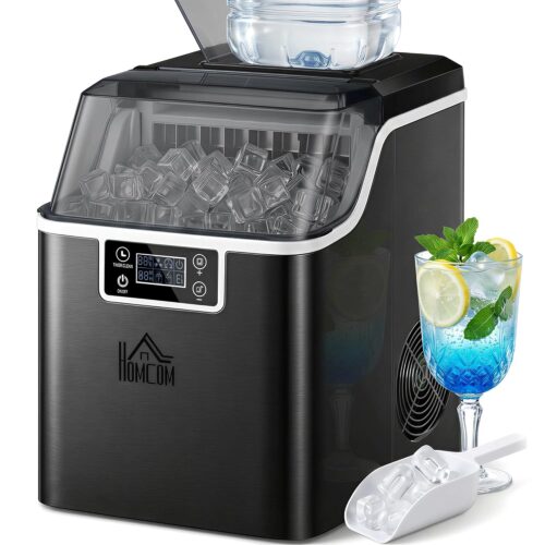Machine à glaçons HOMCOM 20 kg/24 h autonettoyante noire