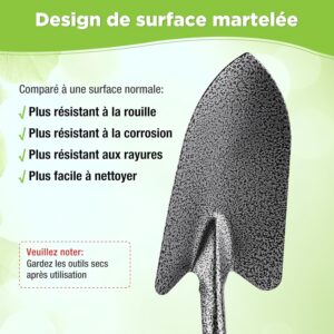 Kit outils de jardin WORKPRO 6 pièces en acier inoxydable