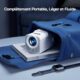 WOLFANG 4K Video ProjectorBuilt-in App Official Netflix, 26000 Lumen Projector with WiFi 6, 50 Zoom, 180 Rotation Mini Project