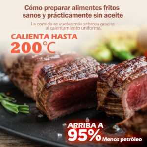 HAIMEEC Air Fryer 4L, 8-in-1 Oil-Free Deep Fryer with Viewing Window, 1350W with Digital Touch Screen, Adjustable 30C-200C, 90 Le