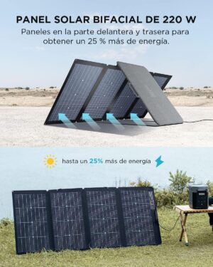 81xOsEU455L._AC_SL1500_.jpg Générateur solaire EcoFlow DELTA 2 Pack 220W 1–3 kWh LFP