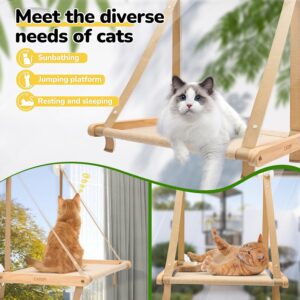 CATISM Pliable Hamac Chat Fenetre jusqu'a 20kg, Hamac pour Chat avec Ventouse Puissante, Tissu Lavable, Support pour Rebord de Fenet