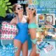 Hamac gonflable piscine ITMNMNL 4-en-1 flottant 2 pcs