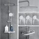 JOHO Adjustable Height Adjustable Shower Column Shower Shower Bathroom Shower System Shower Bath Shower with Shelf Shower with Showe