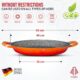 Poele a paella professionnelle, grande poele a frire de 40 cm, aluminium, revetement en marbre antiadhesif, sans produits chimiques,