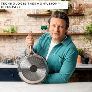 Poêle 24 cm Tefal Inox – Induction, poignée rivetée