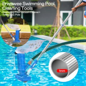 Aspirateur de piscine ZZXLOPEZ 168 cm portable, 4 tiges