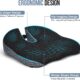Coussin siège voiture Ajiteogy - Mousse mémoire antidérapant