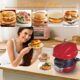 Appareils A Sandwiches, Muffin Burger Maker Et Grill SandwichHamburger, Avec Une Bague A Œufs, Parfait Pour Le Hamburger, Collation