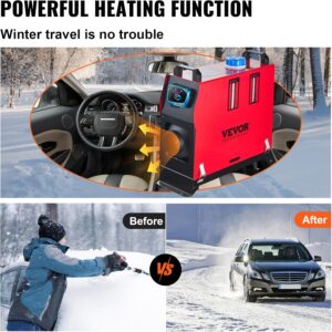 VEVOR Chauffage Diesel 12v, Rechauffeur d'air Diesel 8kw, Rechauffeur de Stationnement Diesel, Interrupteur avec Ecran LCD, Accessoi