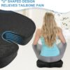 Coussin Coccyx,Coussin Ergonomique Assise, Coussin Chaise Bureau, Mousse a Memoire de Forme, pour Siege Voiture Auto Conducteur Faut