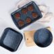 Russell Hobbs Plaques de Cuisson Antiadhesives Nightfall Stone, Set de 2, Acier au Carbone, Resistance jusqu'a 220C, Facile a Netto