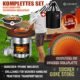 KESSER Four-fusee avec poele a griller en fonte, sac de transport et pince a griller, Dutch Oven BBQ Rakete Holzofen Campingker Cam