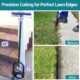 CKLT 105cm Manual Edger Cutter Carbon Steel Blade Long Handle Rubber Wide Platform Rust Resistant Garden Maintenance Tool with Manga