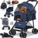 Poussette pour chien LOVPET 2-en-1 pliable jusqu'à 20 kg