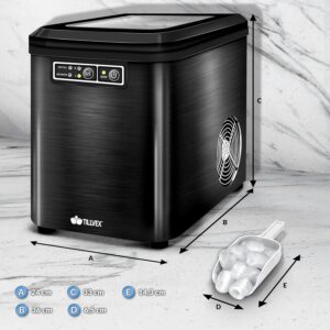 Machine à glaçons tillvex inox 12 kg/24h, LED, 2 tailles