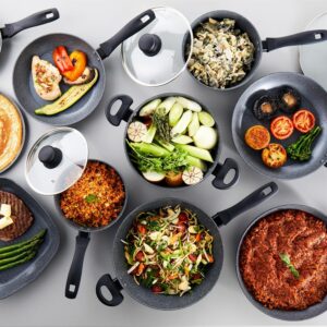 Russell Hobbs Poele a frire RH02799EU7, antiadhesive, compatibles avec les plaques a induction, des repas sains, poignee ergonomique