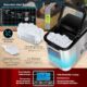 91Cbq24IQiL._AC_SL1500_.jpg KESSER Machine a glacons Acier Inoxydable Machine a Glace 150 W 12 kg 24 h 3 Tailles de glacons Preparation en 6 Min Rese