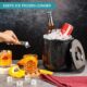91HWs8vLPQL._AC_SL1500_.jpg Seau à glace isotherme Kurtzy noir 4 L avec couvercle