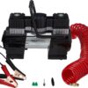Amazon Basics - Digital Portable Air Compressor with a Pair of Battery Clips and Carry Case, BlackRed