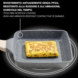 Poêle Tamagoyaki IPEA 21 cm anti-adhésive induction/gaz
