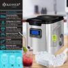 KESSER Machine a glacons Acier Inoxydable Machine a Glace 150 W 12 kg 24 h 3 Tailles de glacons Preparation en 6 Min Rese