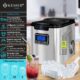91O5mOSluSL._AC_SL1500_.jpg KESSER Machine a glacons Acier Inoxydable Machine a Glace 150 W 12 kg 24 h 3 Tailles de glacons Preparation en 6 Min Rese