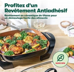 Poêle électrique BELLA à frire – revêtement antiadhésif