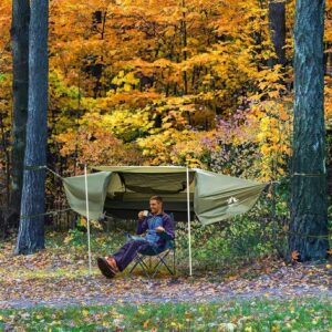 91SqVCU-P8L._AC_SL1500_.jpg Night Cat Hamac Tente Fond Plat pour 1 Personne avec Moustiquaire Couverture Impermeable et Espace de Rangement Supplementaire Rando