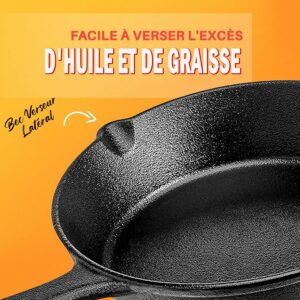 Poêles en fonte Nutrichef ensemble de 3 antiadhésives