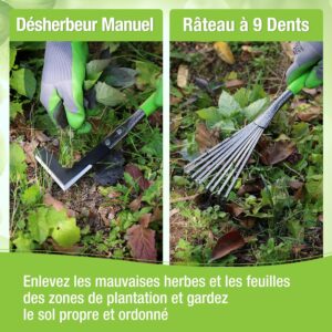 Kit outils de jardin WORKPRO 6 pièces en acier inoxydable