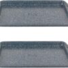 Russell Hobbs Plaques de Cuisson Antiadhesives Nightfall Stone, Set de 2, Acier au Carbone, Resistance jusqu'a 220C, Facile a Netto