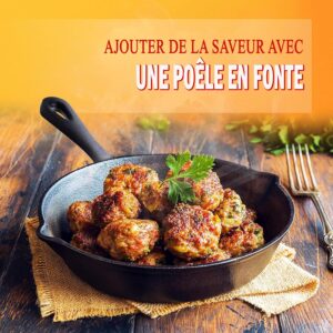 Poêles en fonte Nutrichef ensemble de 3 antiadhésives