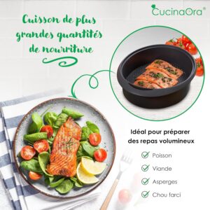 CucinaOra SteamLEVEL Varoma pour Thermomix TM6 TM5 TM31 - Accessoires Thermomix Vorwerk - Accessoires Cuisine pour Thermomix - Agran