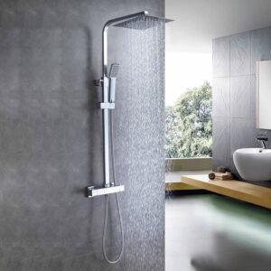 Colonne de douche thermostatique Biubiubath, hauteur réglable