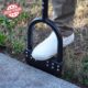 CKLT 105cm Manual Edger Cutter Carbon Steel Blade Long Handle Rubber Wide Platform Rust Resistant Garden Maintenance Tool with Manga