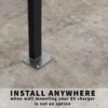 VIVO Outdoor charging stand for electric vehicles, weather protection cover, charging station base, floor mounting, all seasons, ele