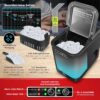 KESSER® Machine à glaçons | Machine à glaçons acier inoxydable | Machine à glace | 12 kg 24 h | Préparation en 7 min | Réservoir d'e