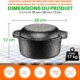 Nutrichef Multi-Cuiseur en Fonte-Cocotte Fonte-Marmite Induction- Casserole Double Pre-Assaisonnee Antiadhesive avec Couvercle et Po