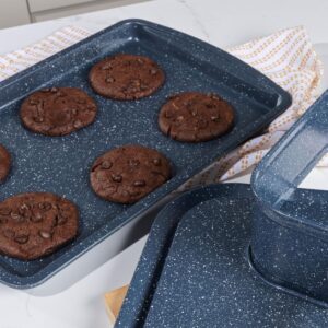 Russell Hobbs Plaques de Cuisson Antiadhesives Nightfall Stone, Set de 2, Acier au Carbone, Resistance jusqu'a 220C, Facile a Netto