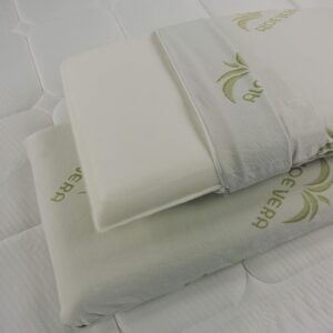 91sg52xNUFL._AC_SL1500_.jpg Baldiflex Lot de 2 Oreillers a Memoire de Forme, Housse en Aloe Vera, Paire de Coussins Anti-Transpiration, Anti-Acarien et Hypo-All