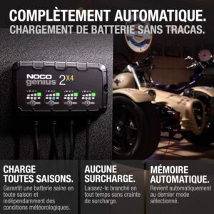 Chargeur batterie auto NOCO GENIUS2X4 6/12V 8A mainteneur