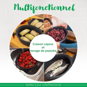 CucinaOra SteamLEVEL Varoma pour Thermomix TM6 TM5 TM31 - Accessoires Thermomix Vorwerk - Accessoires Cuisine pour Thermomix - Agran