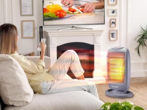 Radiateur halogène oscillant BEPER 1200W silencieux