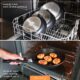DIVORY grande poele 32cm I Poignee amovible, induction, revetu, aluminium - Grande poele a frire protege-poele - Poele a induction