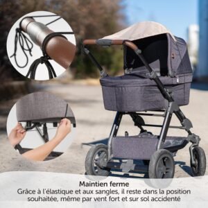 91xAXn8wabL._AC_SL1500_.jpg Zamboo Pare Soleil Poussette Universelle Bebe, Protection UV 50, Voile Pare-Soleil Landau Reglable, Canopy Flexible avec Fonction S
