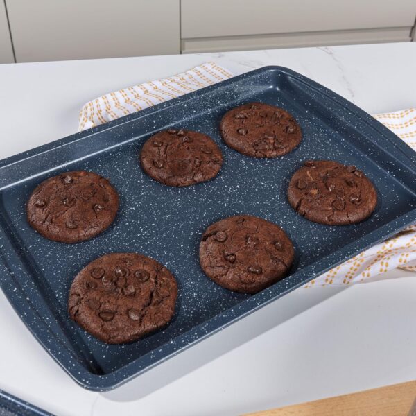 Russell Hobbs Plaques de Cuisson Antiadhesives Nightfall Stone, Set de 2, Acier au Carbone, Resistance jusqu'a 220C, Facile a Netto